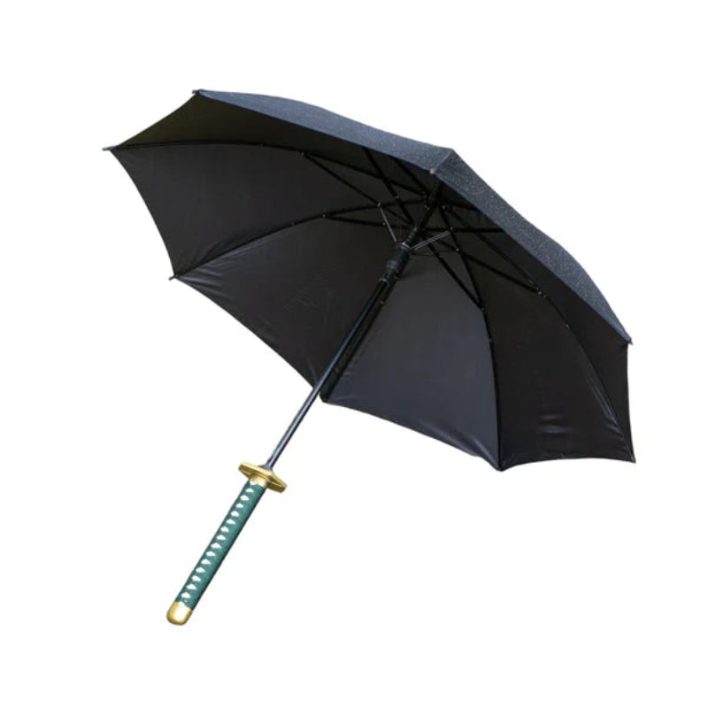 Black Katana Green Handle Umbrella