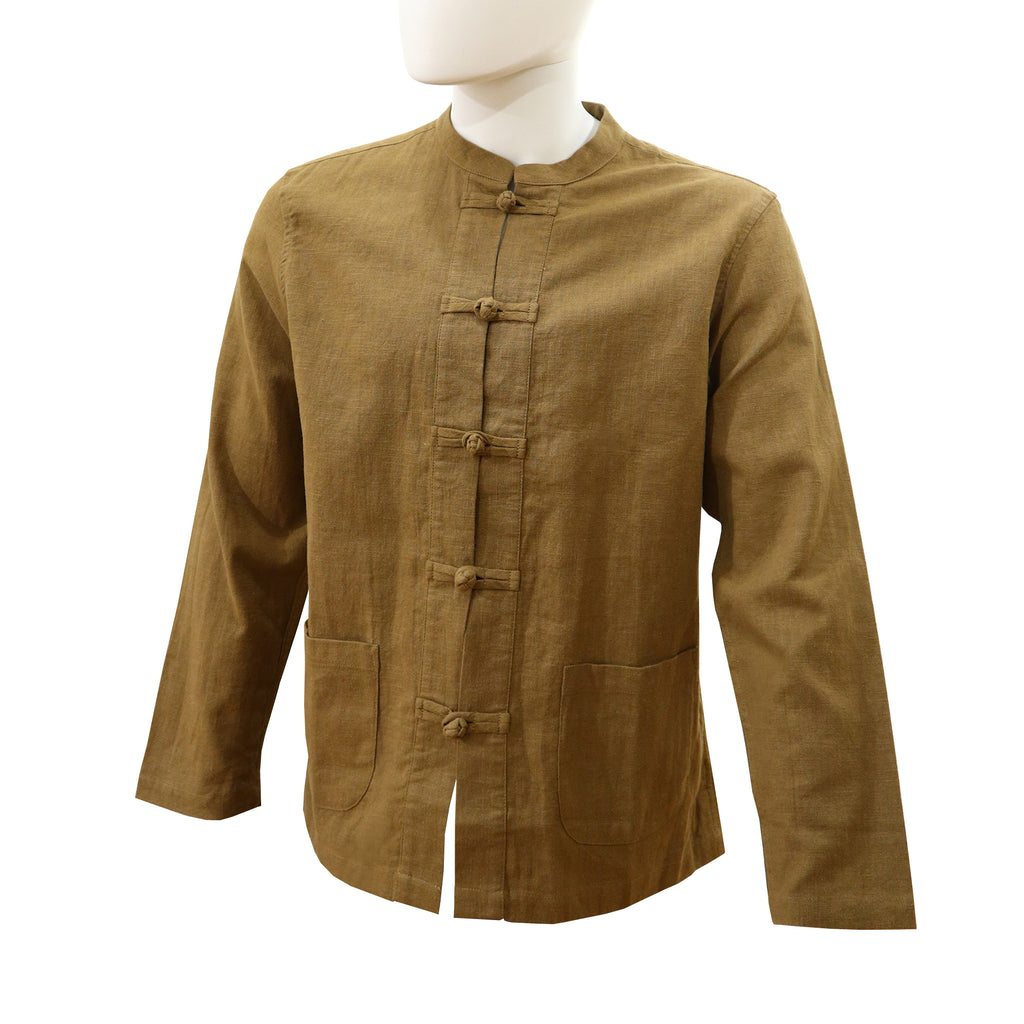 Tang Jacket with Pankou Buttons - Ocher