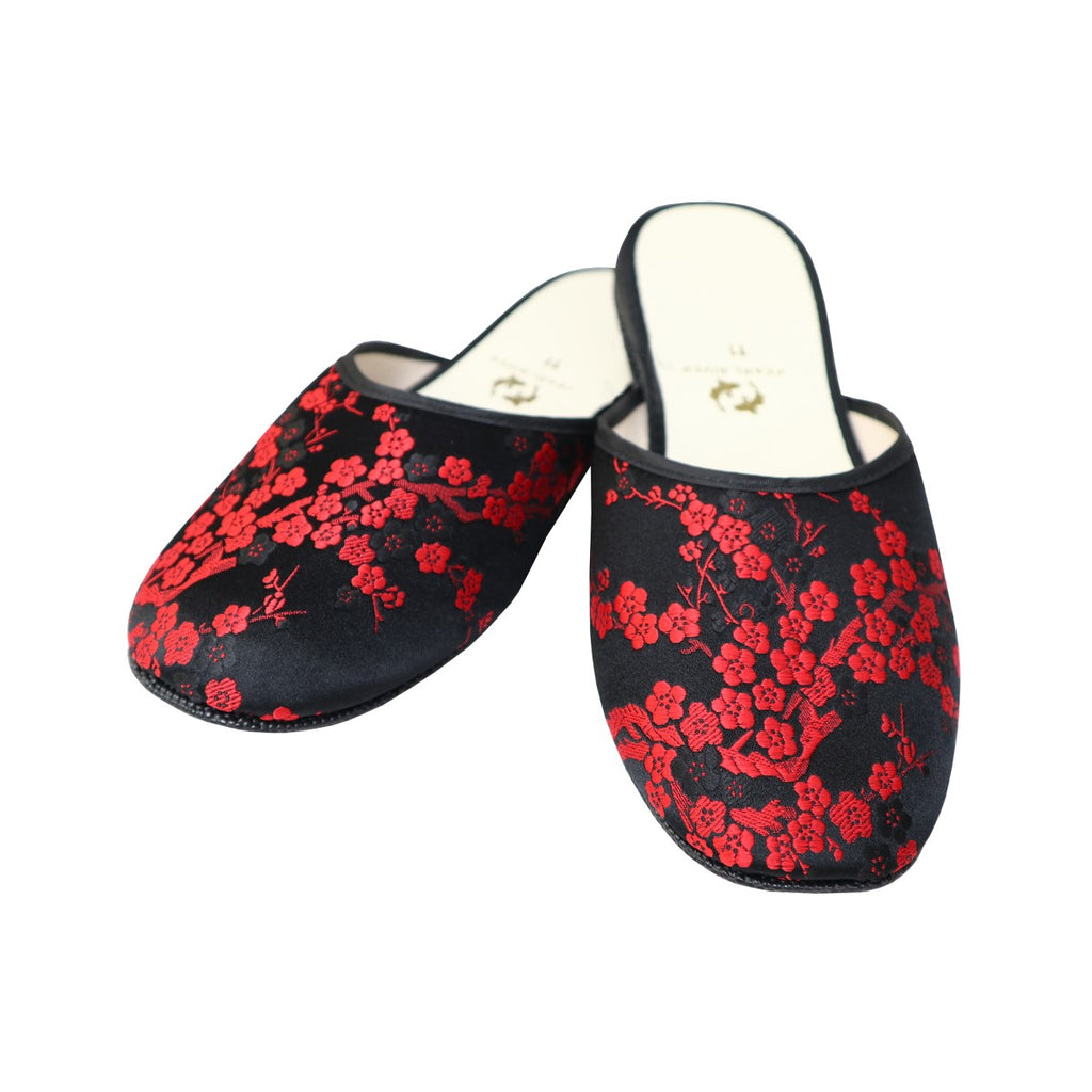 Plum Blossom Rayon Brocade Slipper (Various Colors)