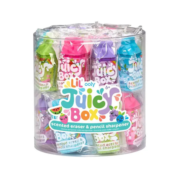 Lil' Juicy Box Scented Erasers and Sharpeners