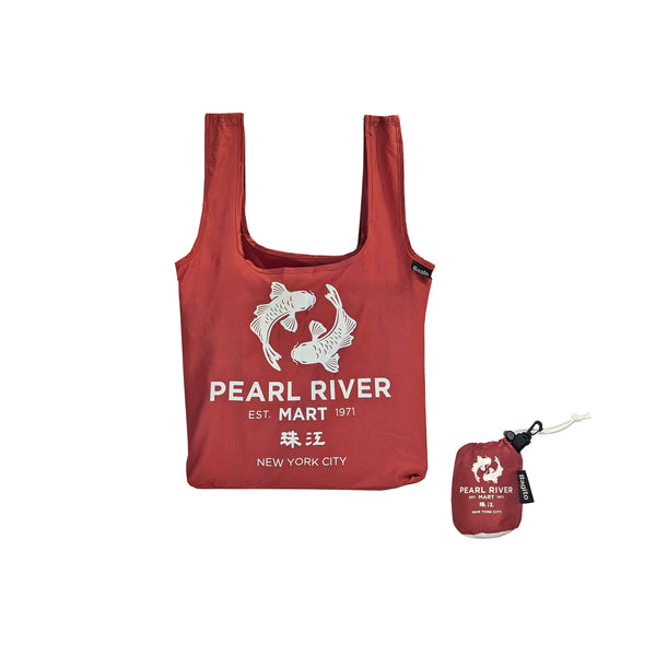 Pearl River Mart "Eco" Bag - Red open and closed