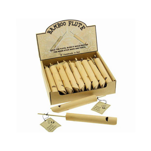 Display box of 6.5" bamboo flutes