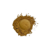 Brown powder on a white background