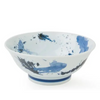 Blue and white noodle bowl
