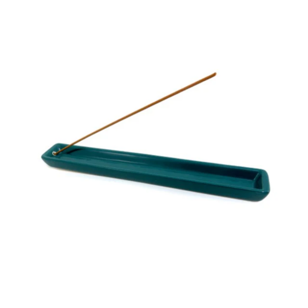 Blue-Green Ceramic Incense Tray