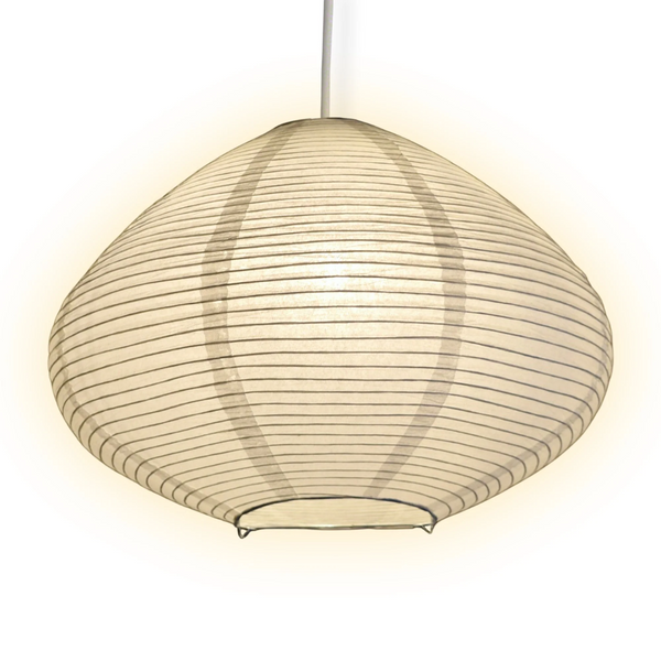 Bulbous-Shaped Paper Lantern - White