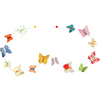 Butterfly-shaped decorative garland on a white background
