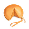 Clutch bag in a shape of a fortune cookie