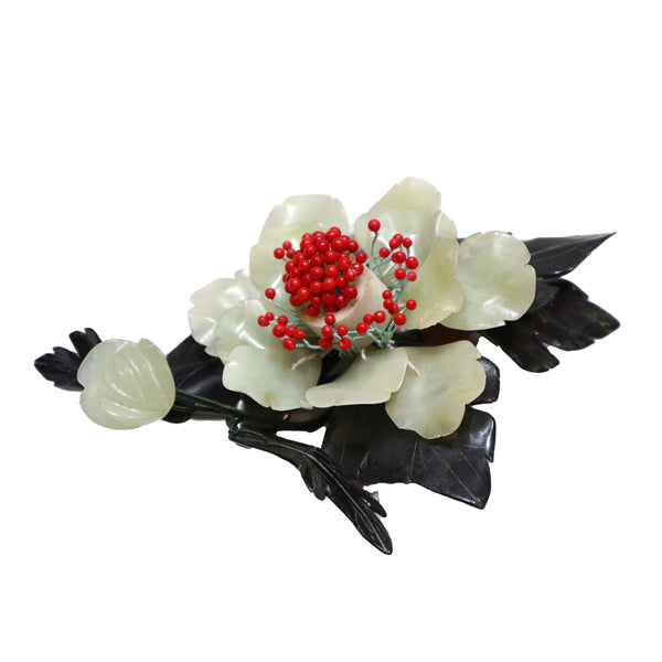 Jade Flower Candle Holder