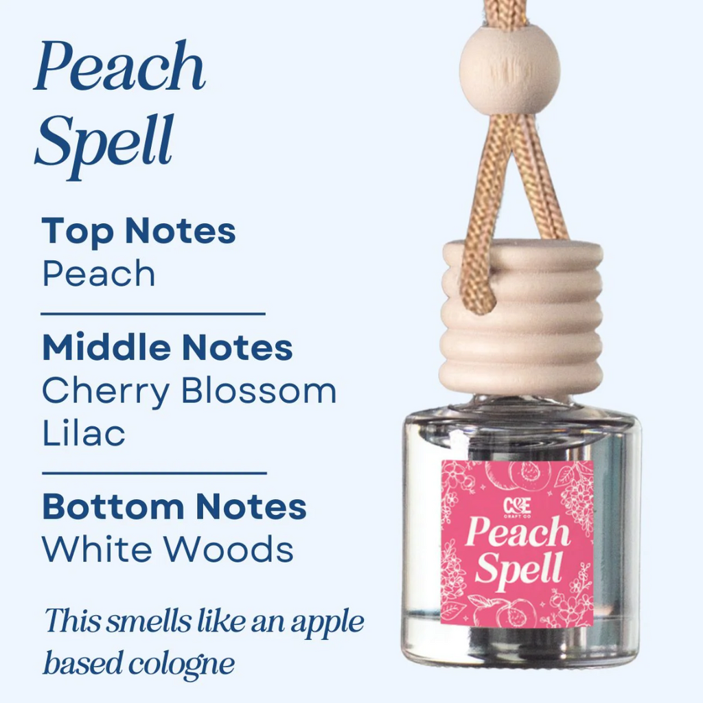 Scented Car Air Freshener - Peach Spell