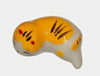 ceramic cat chopstick holder back orange