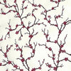 Handmade Nepal silkscreen paper: Peach Blossoms in white