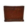 Vintage wooden trunk on a white background