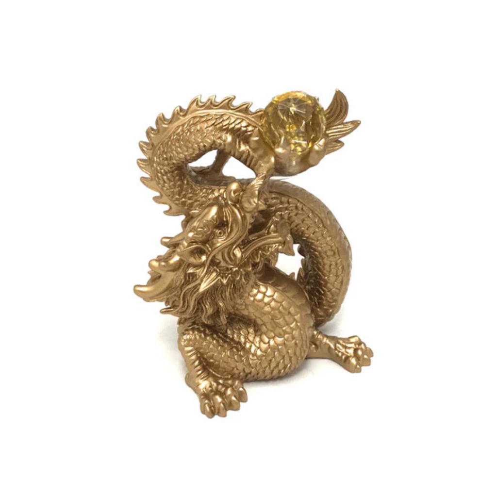 Imperial Dragon with Crystal Ball - Gold