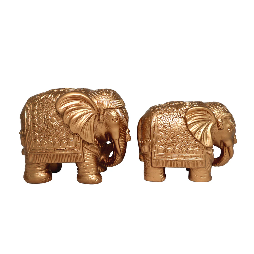 Gold Elephant Figurine