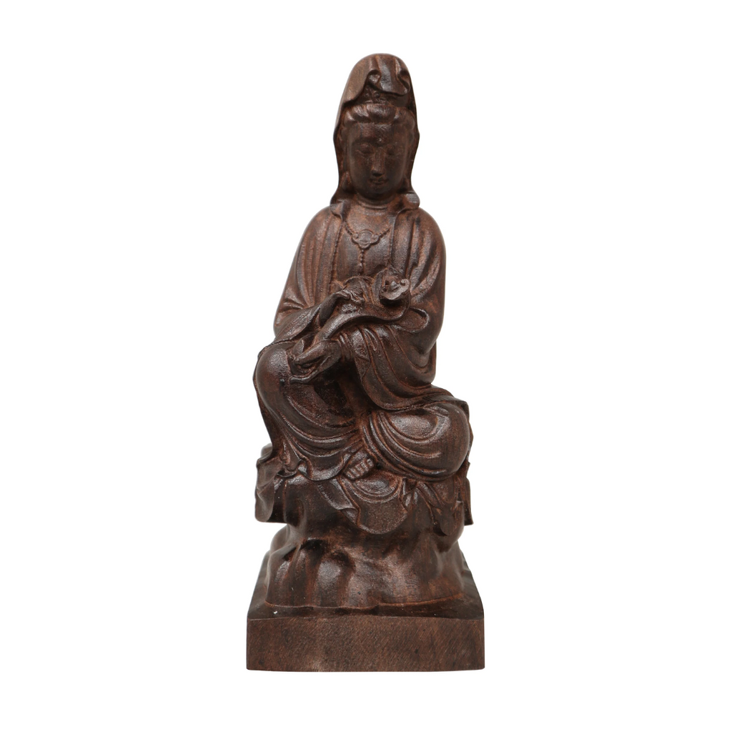 Kwan Yin with Ruyi - Agarwood