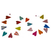 Colorful heart-shaped garland on a white background