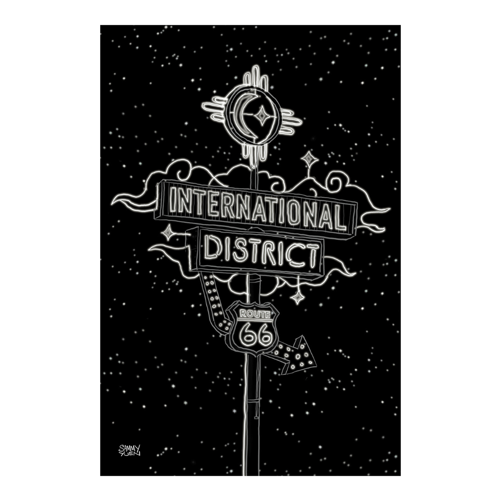 International District Neon Sign of Albuquerque, NM