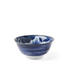 Blue and white ceramic bowl on a white background