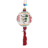 Round White Small Lantern Glass Ornament