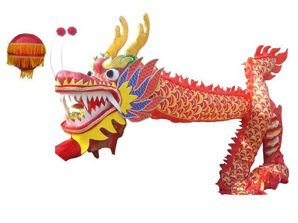 Large red decorative dragon