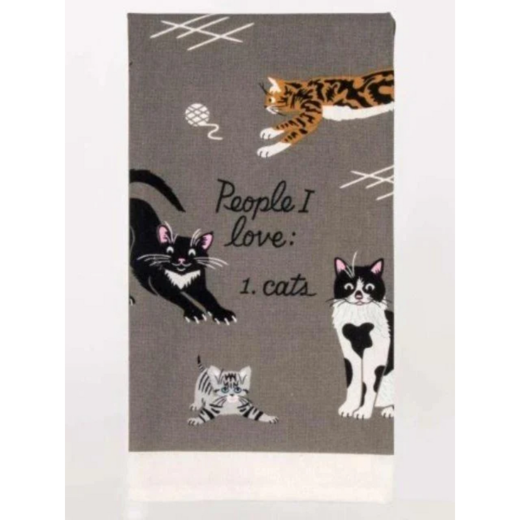 Sassy Dish Towel: People I Love: Cats