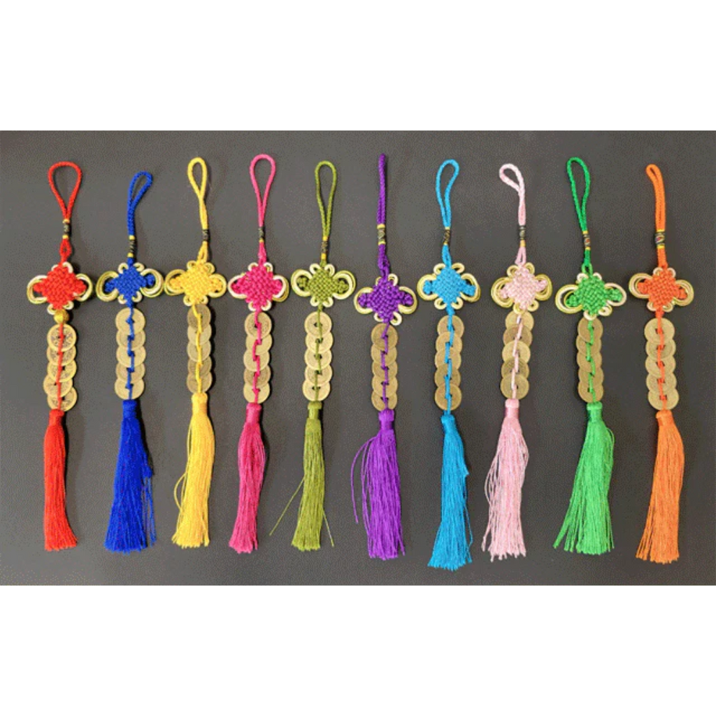 Lucky Coin Ornament with Tassel (5 Coins)