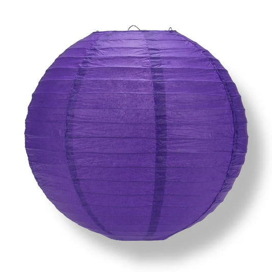 Plum Purple Wire Frame Spherical Paper Lantern