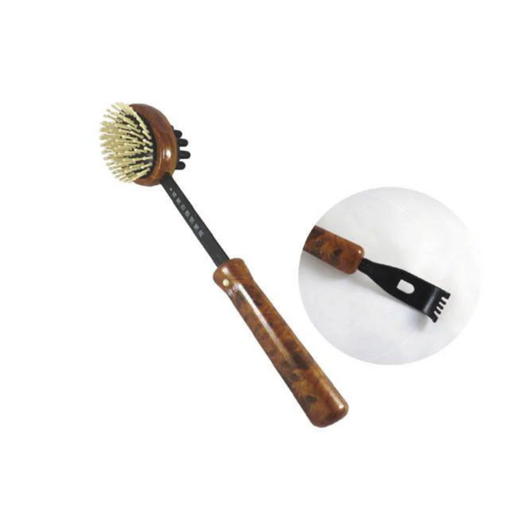 Massager with Double-Sided Head and Attachable Back Scratcher