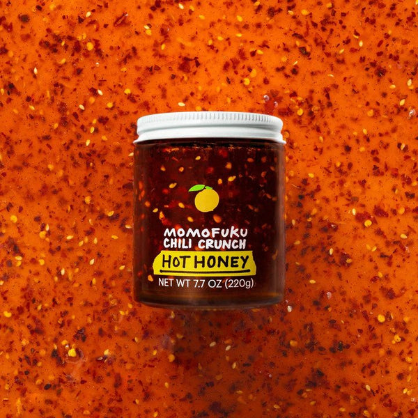 Jar of Momofuku Chili Crunch, Hot Honey