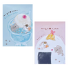 Two cute notebooks of cats in a milkshake and on a donut with 'moquonyan' branding.