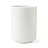 White ceramic pot on a white background