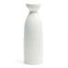 White ceramic vase on a white background