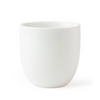 White ceramic cup on a white background