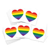 Rainbow heart temporary tattoos