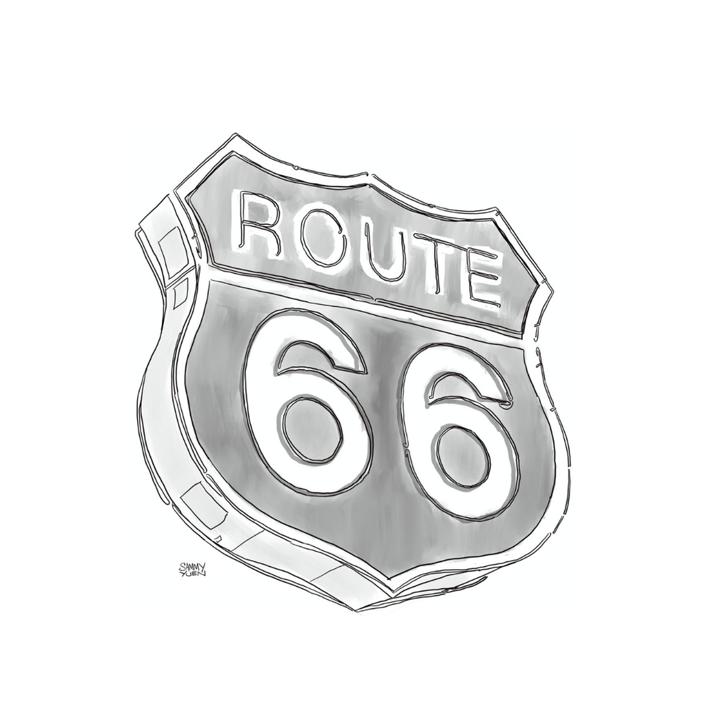 Route 66 Sign at the Route 66 Shopping Center in Moriarity, NM