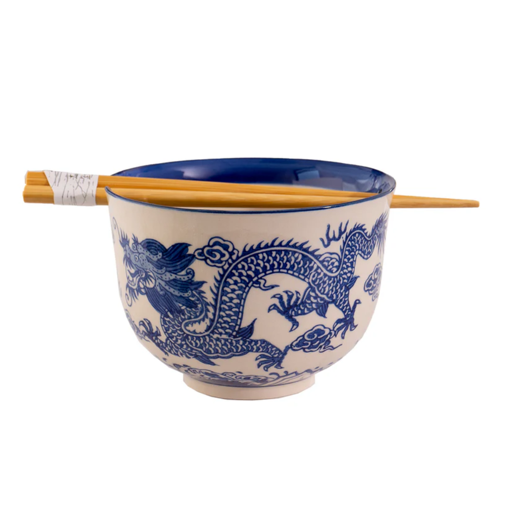 Ryu Dragon Donburi Bowl With Chopsticks Set