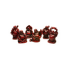 Miniature laughing buddha set of 6-resin 