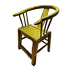 Vintage Horse Shoe Back Arm Chair - Antique Green