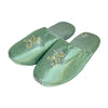 Seasonal Flower Brocade Comfy Slippers sage