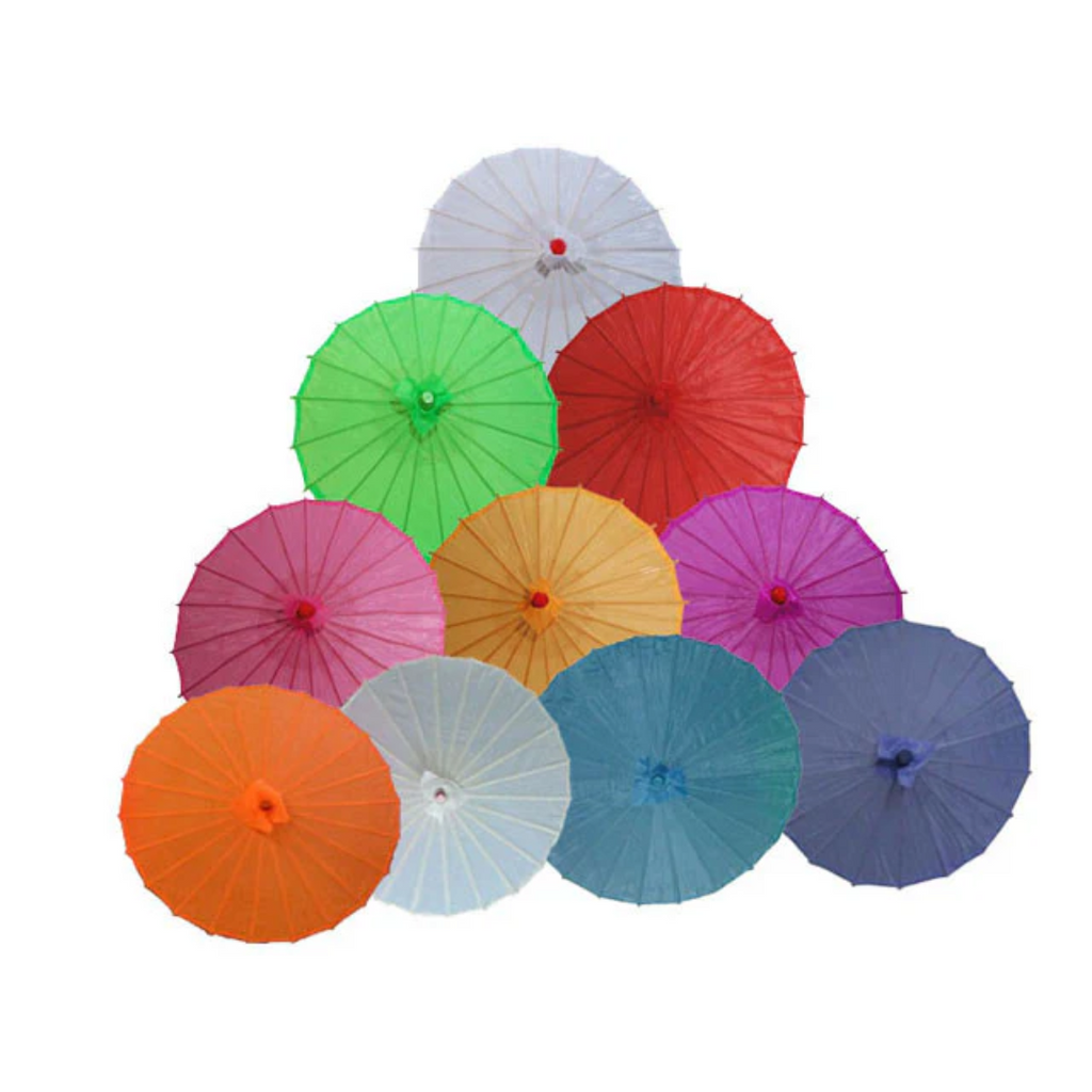 Solid Color Nylon Fabric Parasol - 36 in.