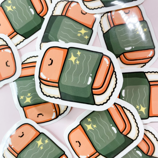 Spam Musubi Sticker with smiling faces