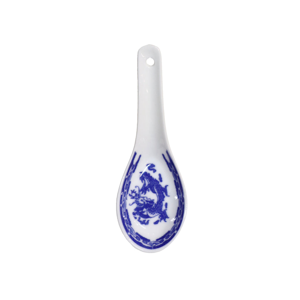 Blue Dragon Ceramic Soup Spoon