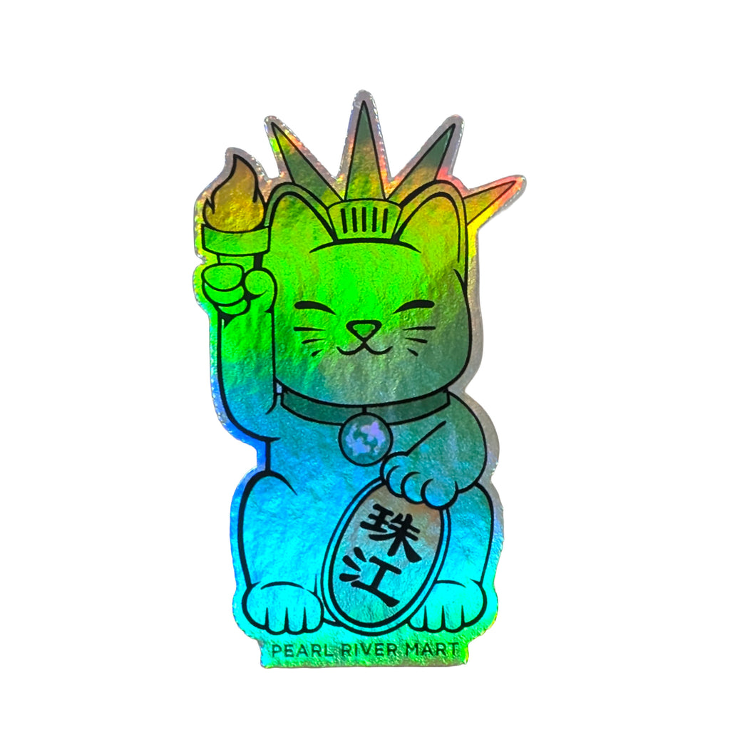 Statue of Kitty Hologram Sticker