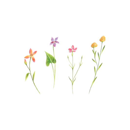 Petite floral tattoos