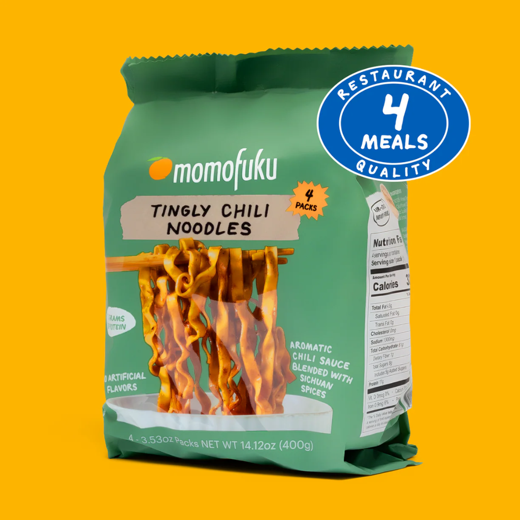 Momofuku Tingly Chili Wavy Noodles (4 Pack)