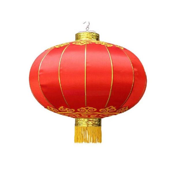 Traditional Chinese Red Satin Lantern