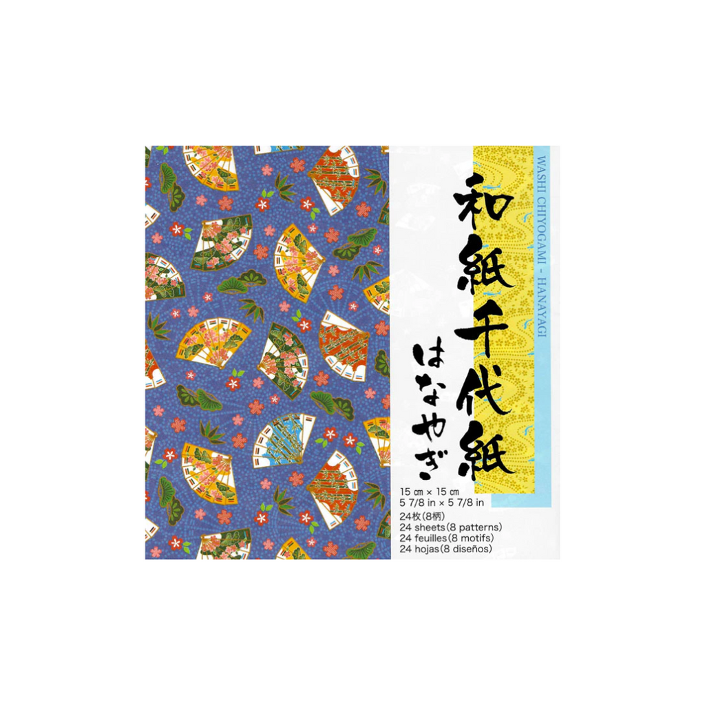Washi Chiyogami - Hanayagi Origami Paper - 6" x 6"