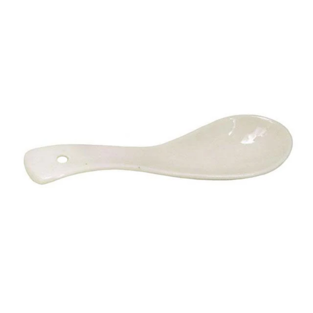 Ceramic Soup Spoon - 5.35" White