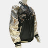 Unisex Bomber Jacket - Black with Gold Sleeves